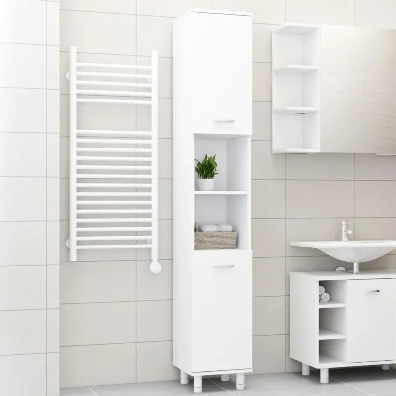 Scelto Dai Clienti Mobile a Colonna Bianco Armadietto Salvaspazio Stretto Bagno Soggiorno Libreria