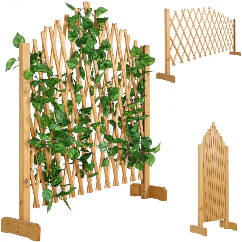 Ultima Occasione Recinzione Estensibile da Giardino Divisorio Pieghevole Fioriera per Rampicanti