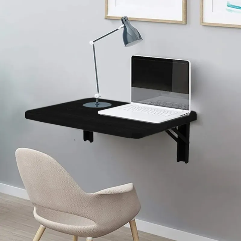 Saldi Tavolo Pieghevole a Muro Tavolino Scrivania da parete Nero Salvaspazio 60x40cm