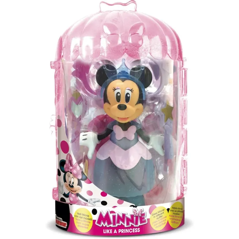 Minnie Like A Princess Bambola con 12 Accessori e Vestiti da 15 cm Idea Regalo Professionale