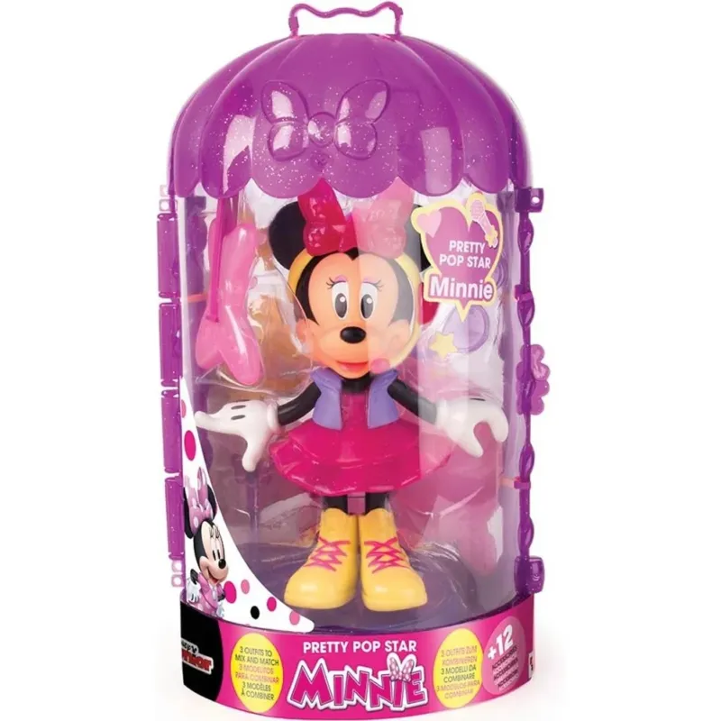 Minnie Pretty Pop Star Bambola con Accessori e Vestiti da 15 cm Idea Regalo Quantità Limitata