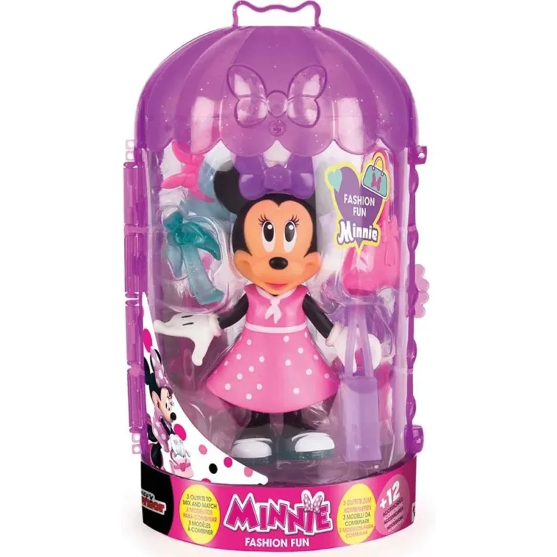 Scelto Dai Clienti Minnie Fashon Fun Bambola 15cm 12 Accessori 3 Vestiti Intercambiabili Idea Regalo