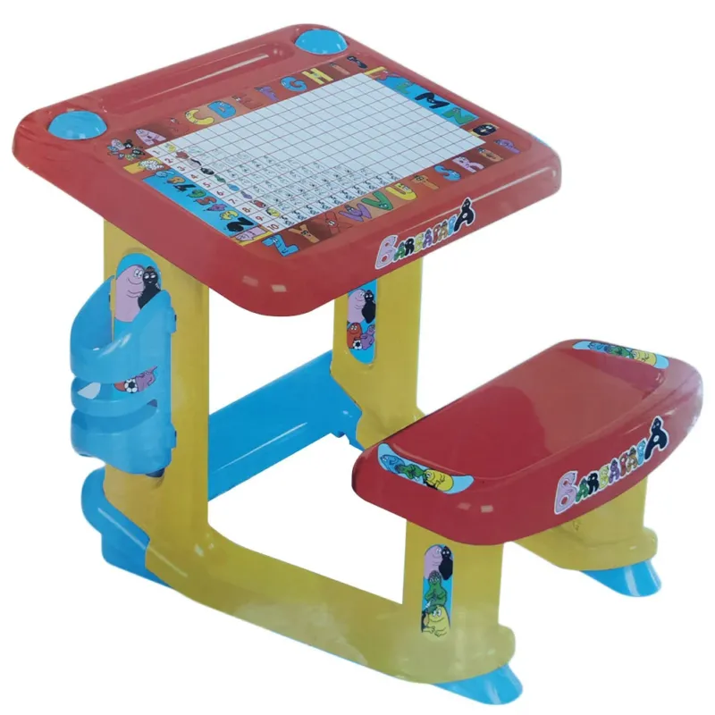 Banco Scuola Tavolo Scrivania Gioco Studio Bimbi Giocattolo Educativo Barbapapà Reso Gratuito