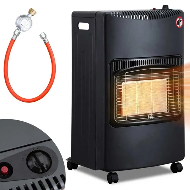 Super Prezzo Stufa a Bombola Gas GPL 15Kg In Metallo 3 potenze 4200W Nero con kit Regolatore