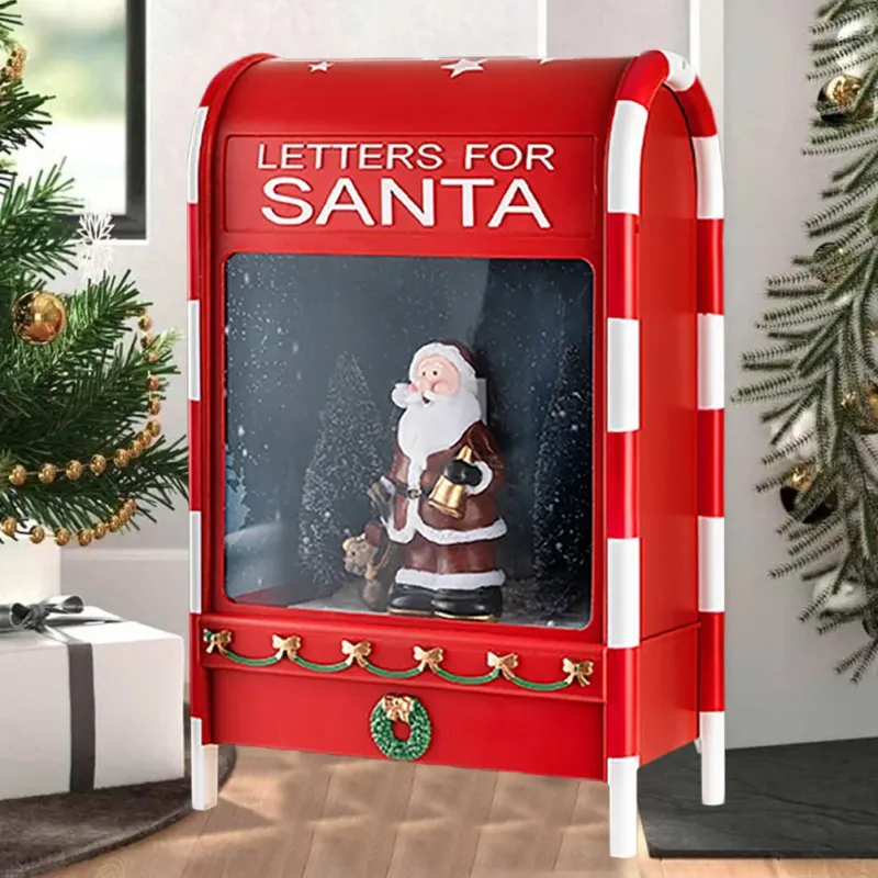 Promo Stagionale Cassetta Postale per Letterina di Babbo Natale Decorazione Natalizia con Luci