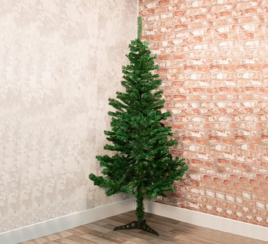 Albero di Natale 180 cm in PVC 350 Rami Decorazione Addobbo Natalizio con Base Reso Gratuito