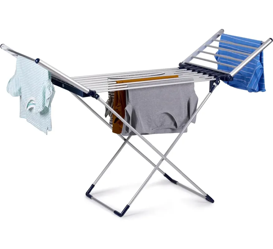 Sconto Stendibiancheria Elettrico Pieghevole Scaldasalviette Elettrico Salvaspazio 230W