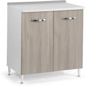 Mobile Mobiletto Base Per Cucina Componibile In Legno Colore Olmo 80X50X85 CM Subito Disponibile