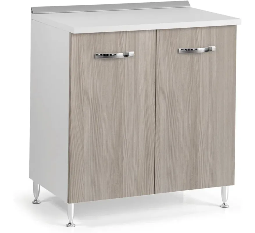 Mobile Mobiletto Base Per Cucina Componibile In Legno Colore Olmo 80X50X85 CM Subito Disponibile