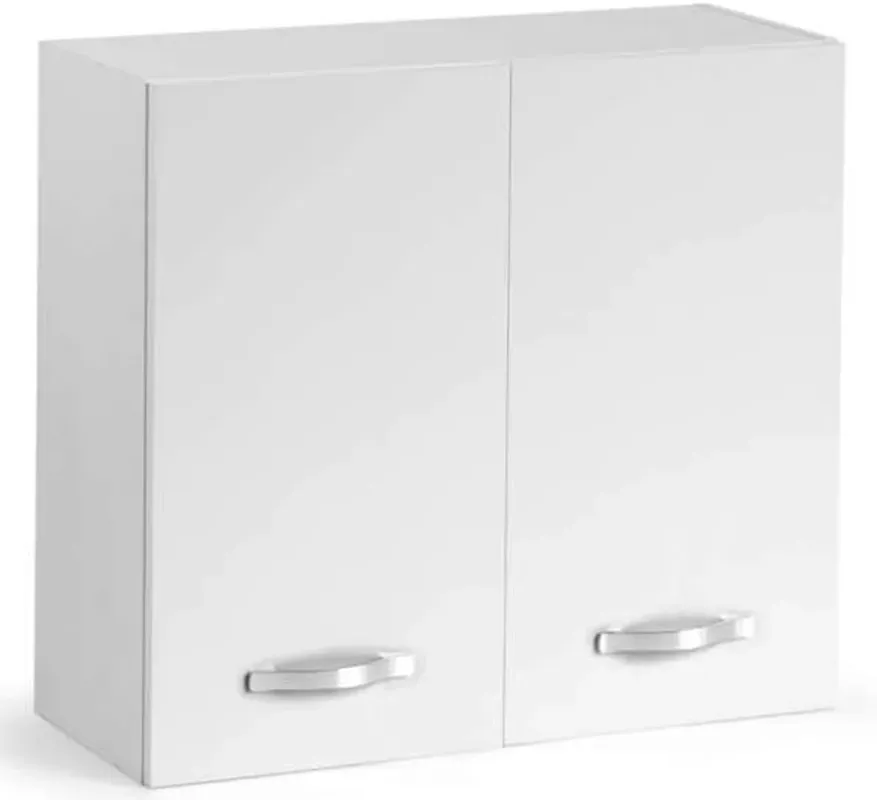 Pensile Cucina Componibile Legno Nobilitato 2 Ante 80x30x72H Bianco Frassinato Più Venduto