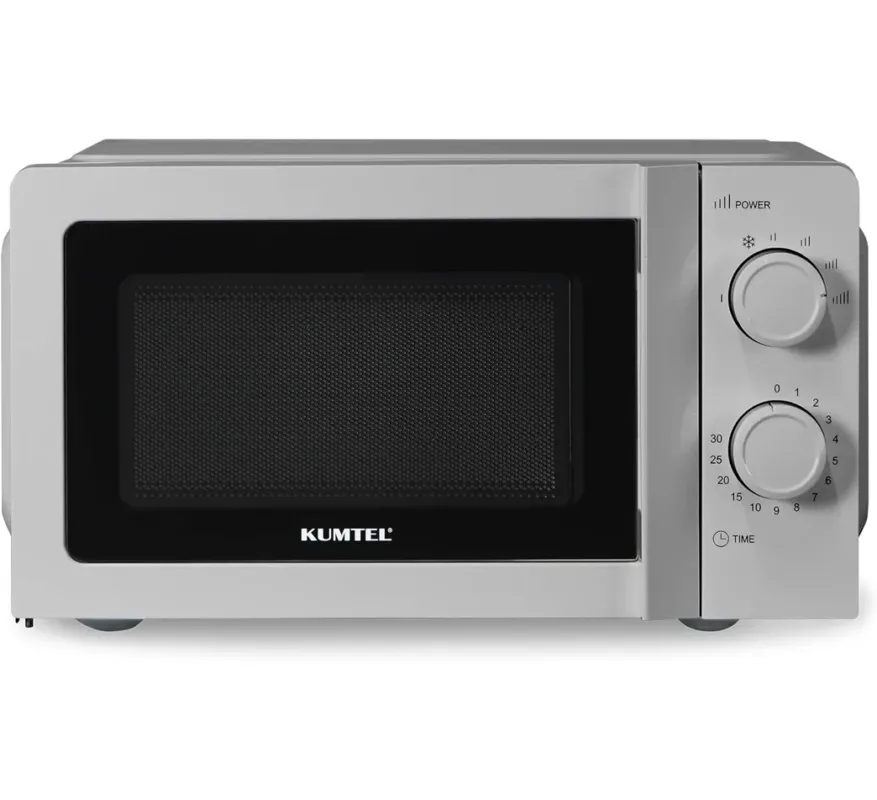 KUMTEL Microonde Grigio 20 L 700 W 6 Livelli di Potenza Funzione Scongelamento Prezzo Scontato