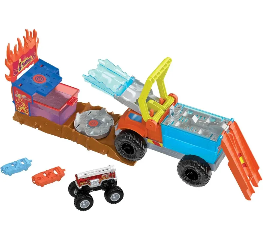 Popolare Hot Wheels Monster Trucks Playset Arena degli Scontri Missione Anti-Incendio