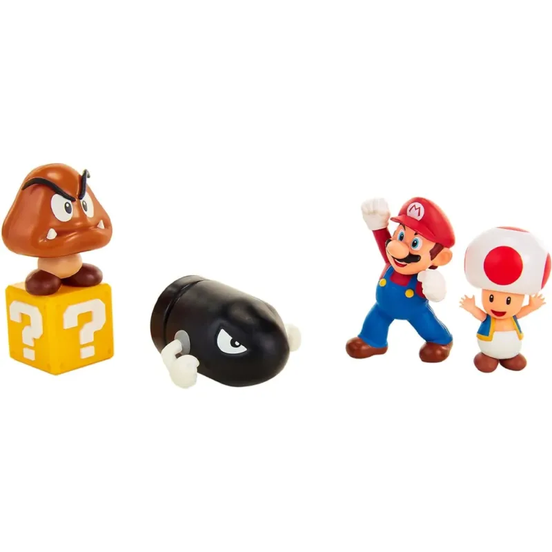 Nintendo Super Mario Diorama set Piana delle Ghiande con 4 Personaggi Idea Regalo Non Perdere