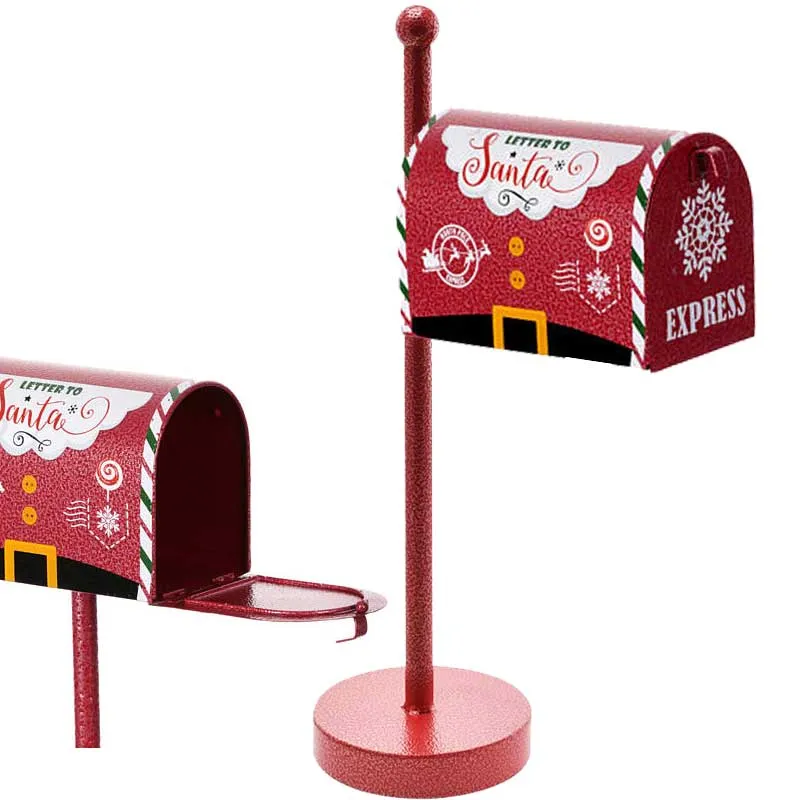 Compra Adesso Cassetta Postale Buca Lettere di Babbo Natale Decorazione Natalizia Metallo 43cm