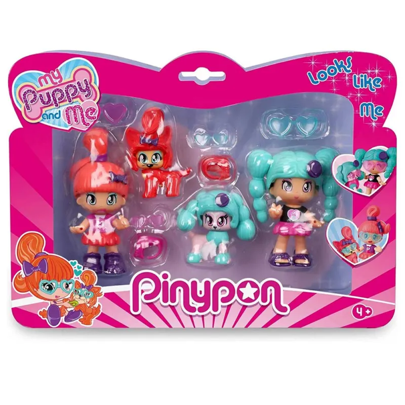Prezzo Di Fabbrica Pinypon Playset My Puppy and Me con 2 Bamboline 2 Cuccioli e Accessori Gioco
