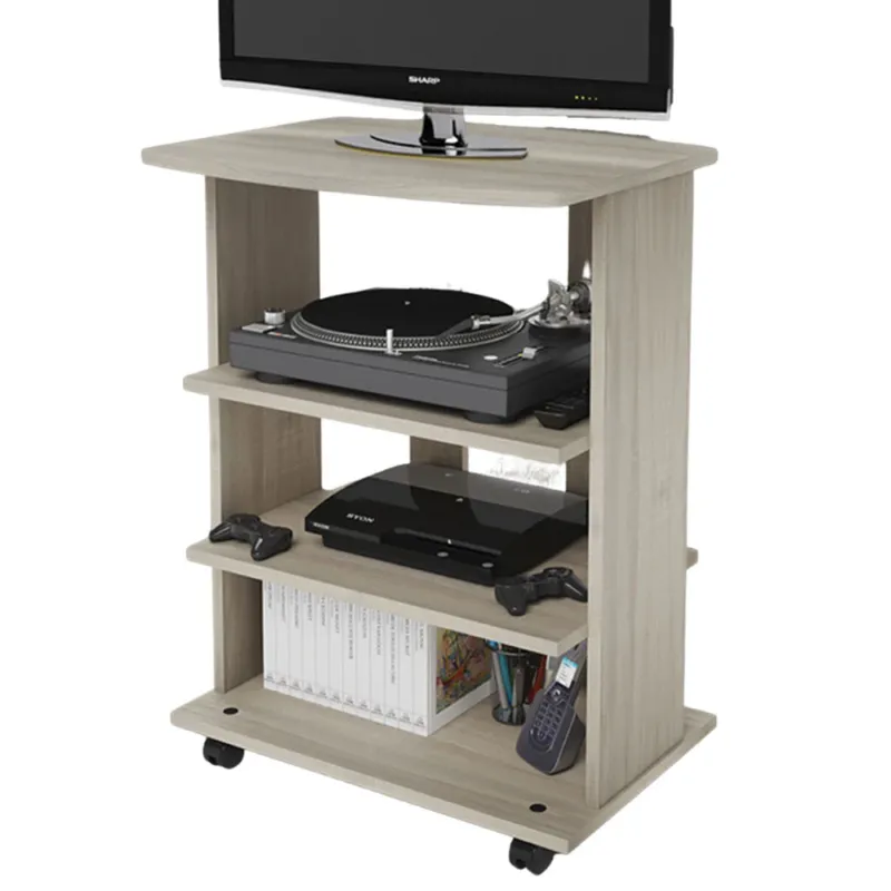 Carrello Porta TV Olmo Antico Mobile Mobiletto 60x40x80.5 cm con 4 Ruote Solo Oggi