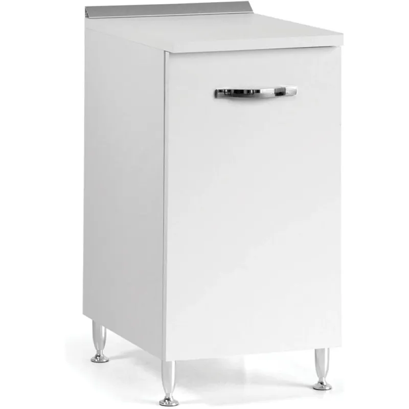 Esclusivo Mobile Mobiletto Base Per Cucina Componibile Colore Bianco Frassinato 40x50x85 cm