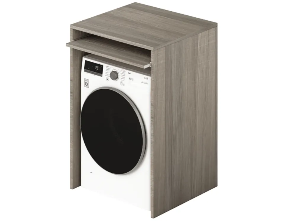 Mobile Mobiletto Coprilavatrice in legno bagno lavanderia 105x71x65 Olmo Prezzo Di Fabbrica