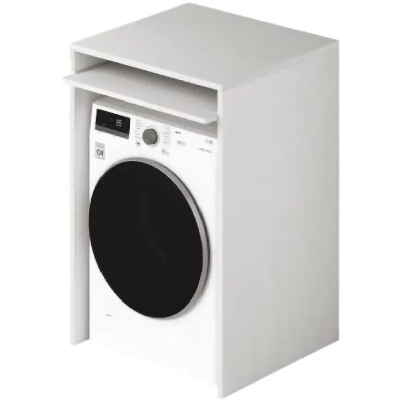 Miglior Prezzo Mobile Mobiletto Coprilavatrice in legno bagno lavanderia 105x71x65 Bianco Frassinato