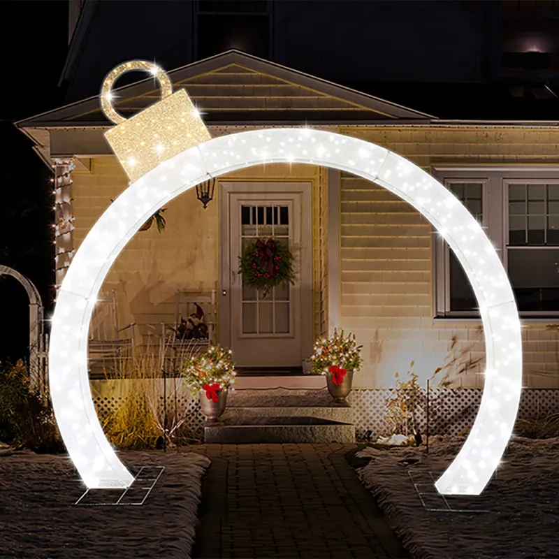 Super Prezzo Arco Luminoso Natale Bianco Caldo 300 Led Addobbo da Esterno Bianco Caldo 308cm
