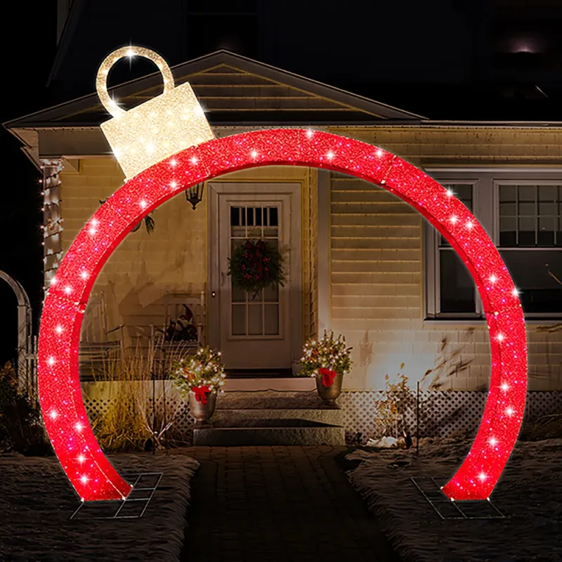 Arco Luminoso Natale Bianco Caldo 300 Led Illuminazione da Esterno Rosso 308 cm Bestseller