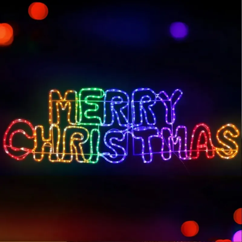 Compra Oggi Stesso Scritta Luminosa Merry Christmas 273x83 cm Decorazione Natalizia Led da Esterno
