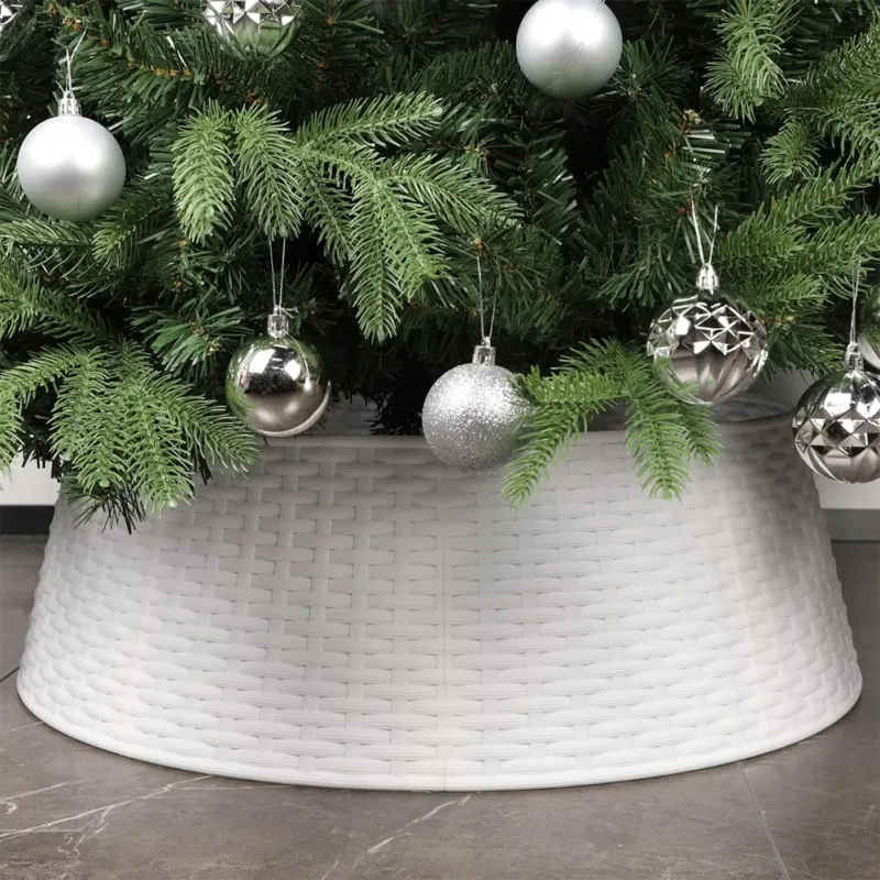 Pagamento Sicuro Copribase Albero di Natale Diametro 73-60 cm Bianco Decorazione Base Natalizia