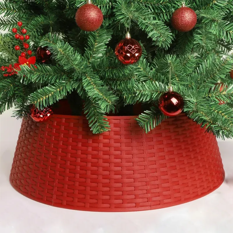 Offerta Speciale Copribase Albero di Natale Diametro 73-60 cm Rosso Decorazione Base Natalizia