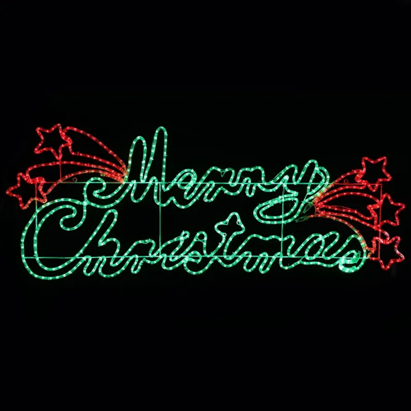 Ultima Occasione Scritta Luminosa Merry Christmas 160x63cm Multicolore 684 LED IP44 Uso Esterno