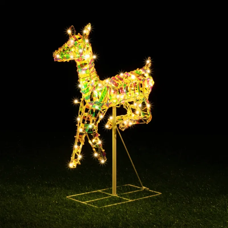 Solo Oggi Renna Luminosa Natalizia Addobbo per Esterno Cervo Led Luce Calda 58 x 59 cm