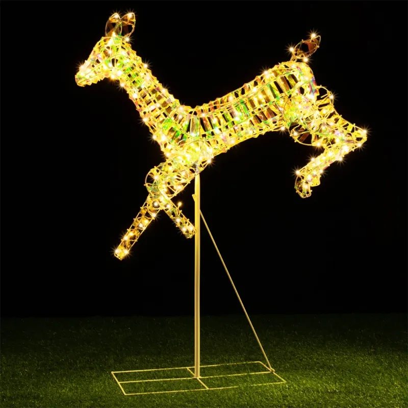 Renna Luminosa Natalizia Addobbo per Esterno Cervo Led Luce Calda 94 x 115 cm Di Tendenza