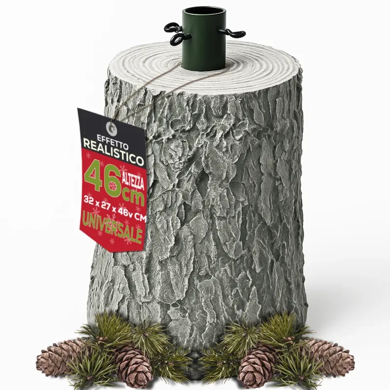 Affare Base Supporto Albero Natale Chiaro Tronco Natalizio Attacco Universale H 46 cm