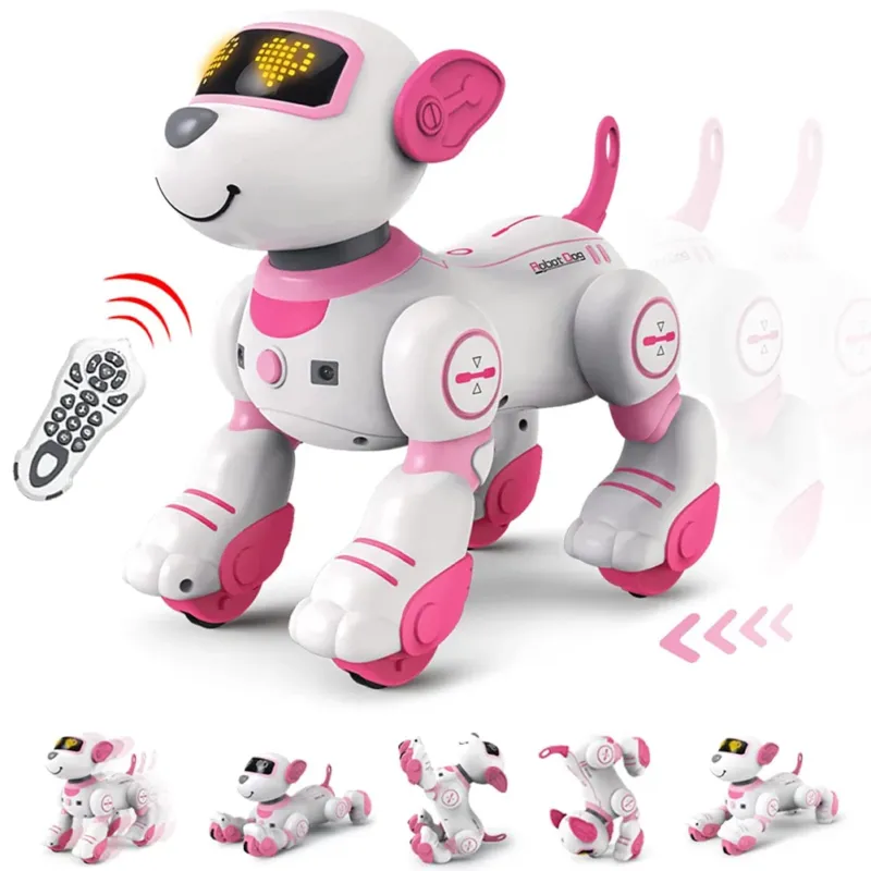Ultime Pezzi Cane Robot Radiocomandato Cagnolino Interattivo Giocattolo con Comandi Vocali