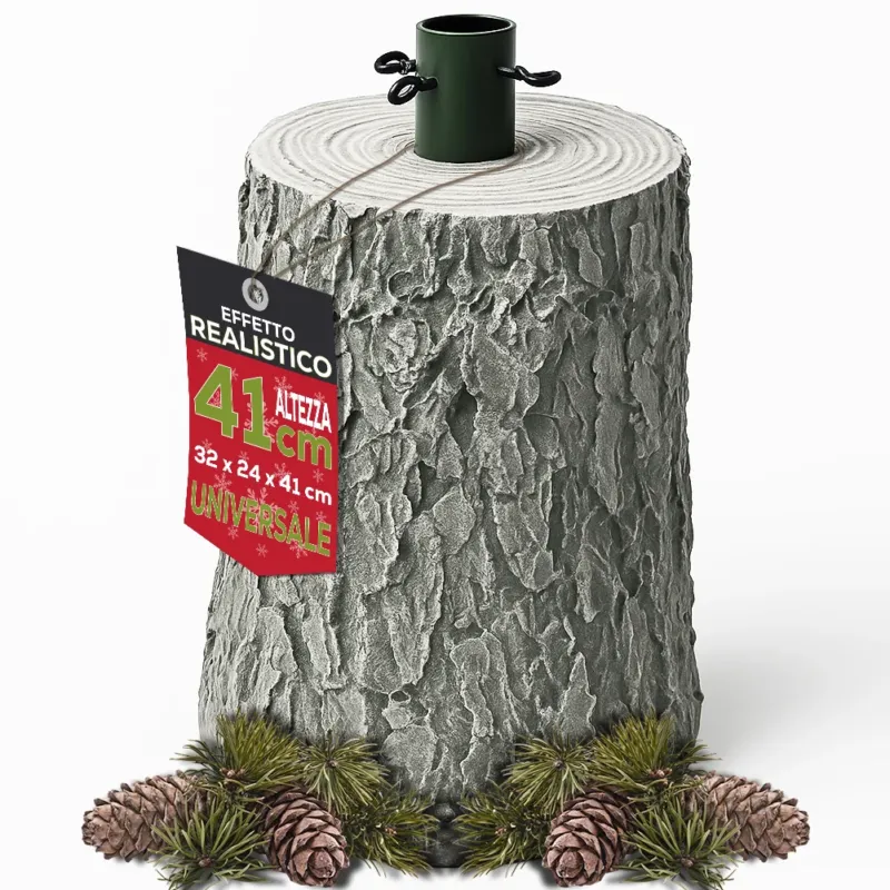 Base Supporto Albero di Natale Chiaro Tronco Natalizio 41cm Attacco Universale Pagamento Sicuro