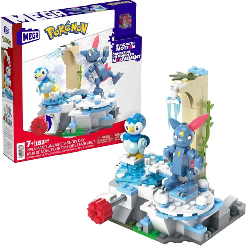 MEGA Pokémon Piplup e Sneasel Divertimento sulla Neve Set Adventure 171 Pezzi Di Tendenza