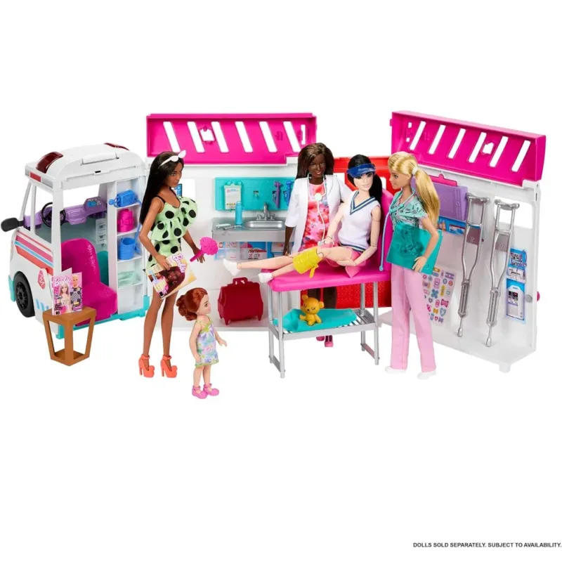 Barbie Playset Ambulanza Veicolo di Primo Soccorso con Luci e Suoni 20 Accessori Saldi