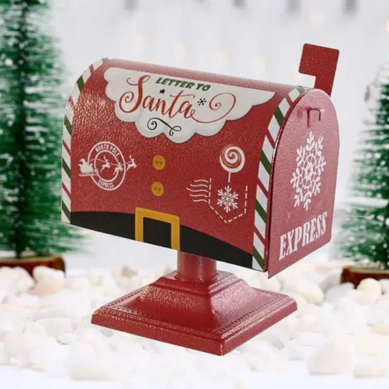 Cassetta Postale Americana di Babbo Natale Rosso Decorazione Natalizia 25.5cm Direttamente Dal Produttore