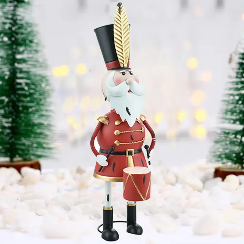 Babbo Natale Soldatino Natalizio Soldato con Tamburo Decorazione Addobbo 44 cm Nuova Collezione