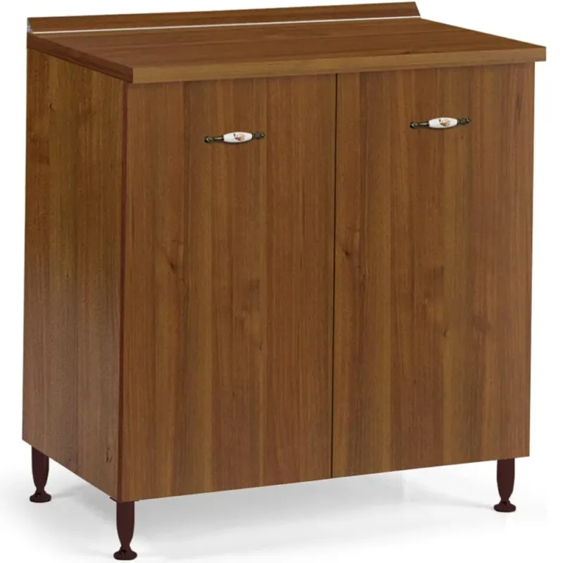 Mobile Mobiletto Base Per Cucina Componibile Noce Antico Misura 80 x 50 x H85 CM Offerta