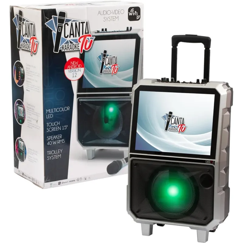 Offerta Canta Tu Karaoke 1.5 2024 Karaoke Professionale Microfono Wireless Schermo 15"