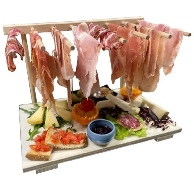 Compra Online Tagliere Stand Porta Prosciutto Vassoio per Salumi Aperitivo Buffet in Legno