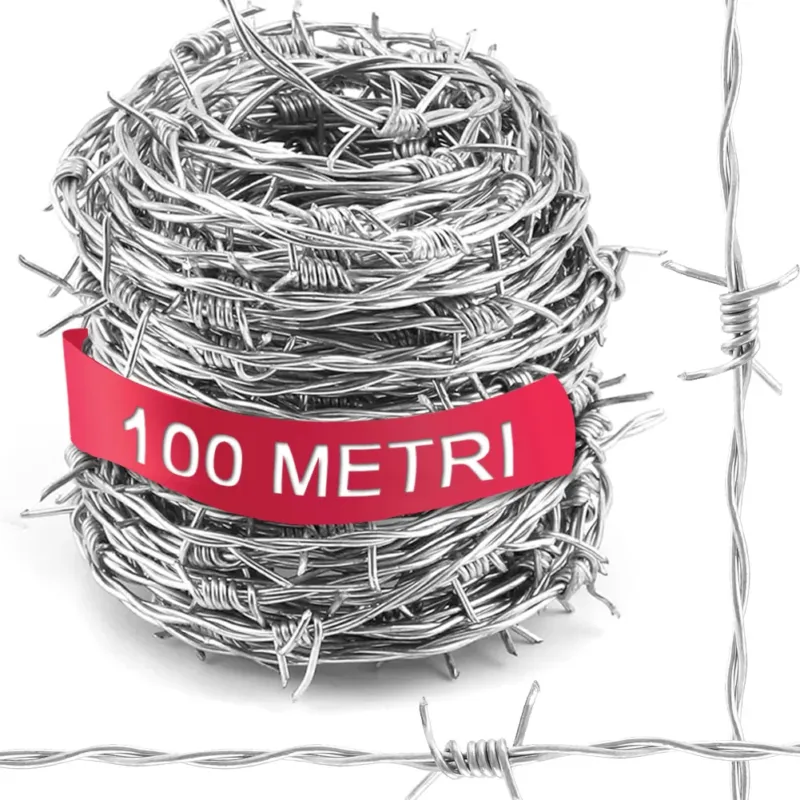 Bobina Filo Spinato Zincato 100 Metri Matassa Rotolo Metallico per Fai da Te Nuovo Arrivo
