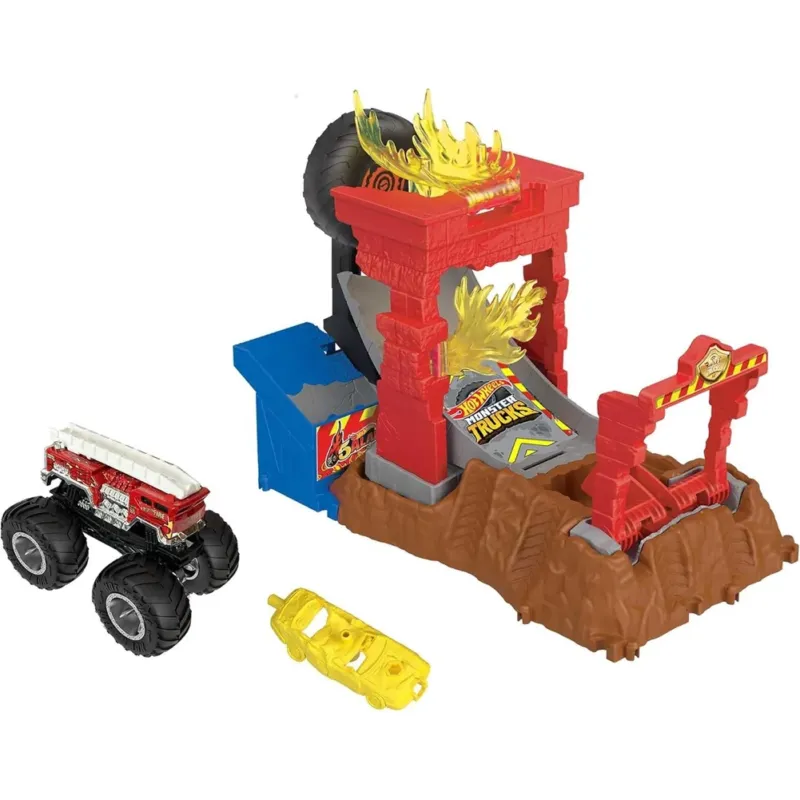 Hot Wheels Monster Trucks Arena degli Scontri Sfida Bersaglio Infuocato 4+ Anni Occasione