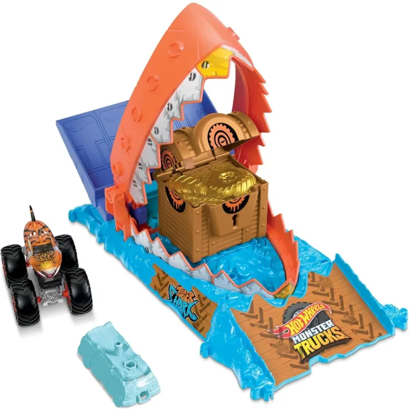 Hot Wheels Monster Trucks Sfida del Morso Il Tesoro Playset Arena degli Scontri Ultime Pezzi