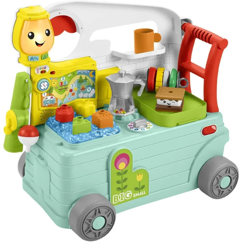 Acquista Ora Fisher-Price Ridi e Impara Camper 3in1 Giocattolo Spinta Primi Passi Idea Regalo