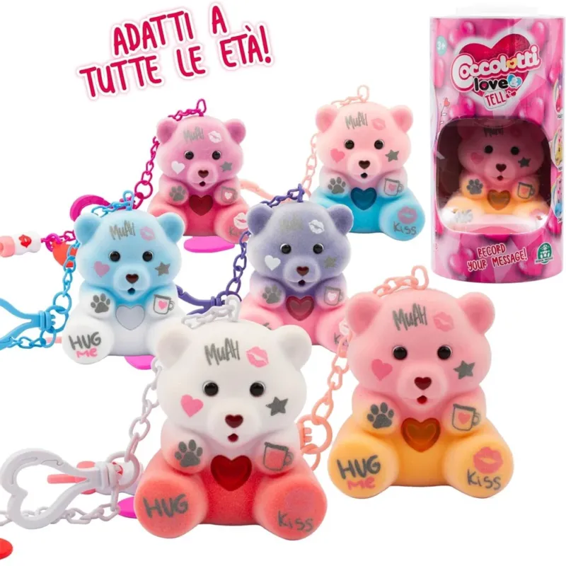 Nuovo Arrivo Giochi Preziosi Coccolotti Love&Tell con Funzione Registrazione e Portachiavi