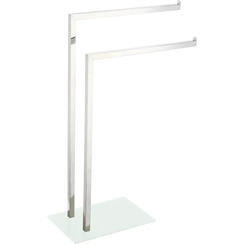 Piantana Portasciugamani con Base Bianco da Bagno Porta Asciugamani Indipendente Offerta