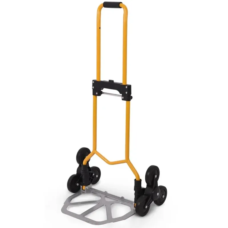 Carrello Saliscale Pieghevole Portapacchi in Acciaio Capacità 70 kg con 3 Ruote Promozione