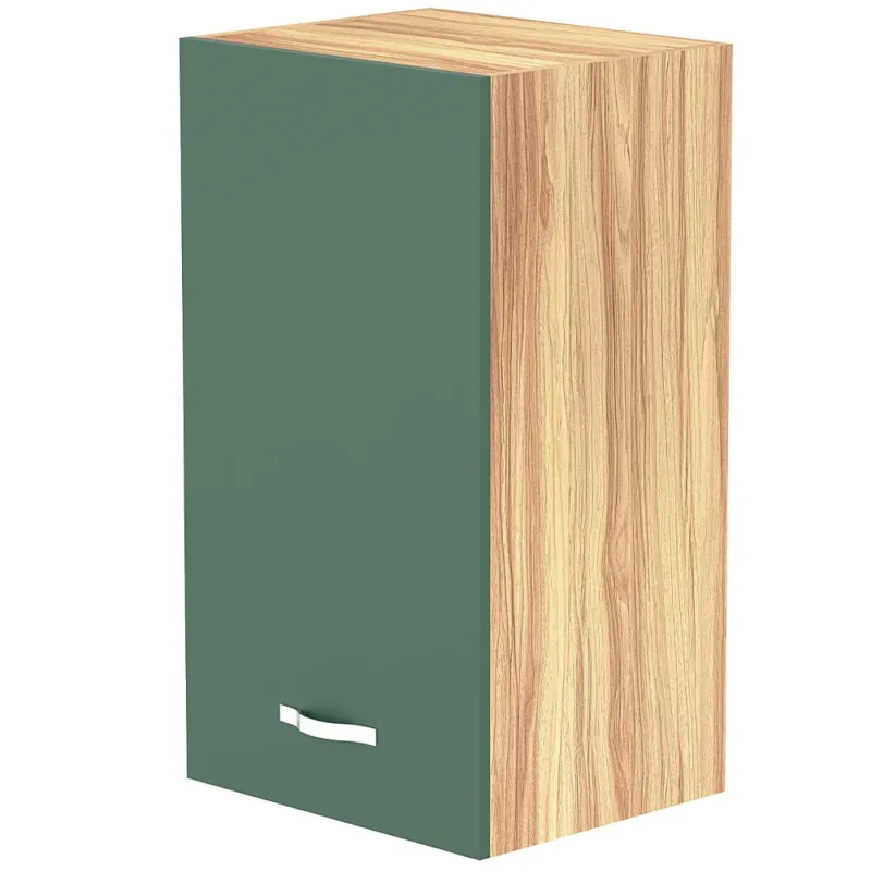 Offerta Pensile da Cucina Armadio Sospeso da Parete in Legno Design Minimal Colore Verde