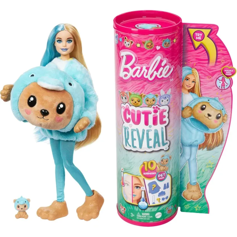 Esclusivo Barbie Cutie Reveal Bambola Costume Peluche da Orsacchiotto-Delfino Idea Regalo